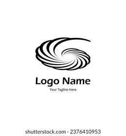 abstract black and white logo