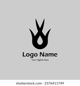 abstract black and white logo