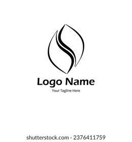 logotipo en blanco y negro abstracto