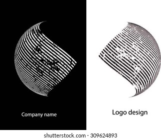 Abstract black and white logo design.Logo vector template.Business icon