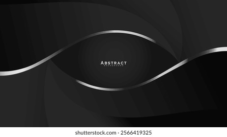 Abstract black and white luxury background