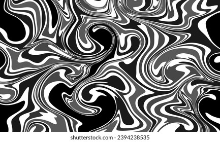Abstract black white marble background. Wavy marble background. Printable abstract liquid marble painting background. vector background. eps