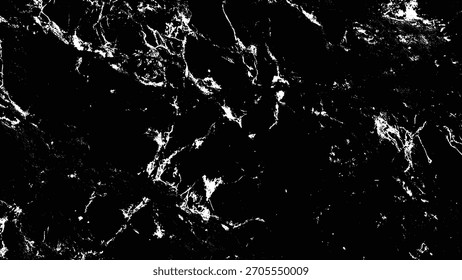 Textura de mármore preto e branco abstrato com padrão de veia intrincado natural Vetor, ilustração