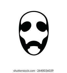 Abstract black and white mask design