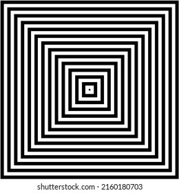 Abstract black and white maze background optical illustion