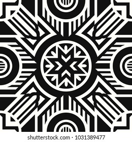 abstract black and white modern vintage pattern