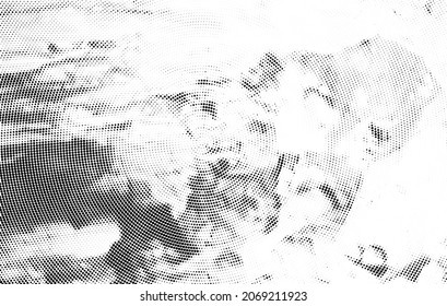 Abstract black and white monochrome halftone background. Vector illustration.