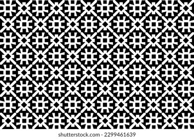 Resumen del patrón monocromo en blanco y negro. Patrón geométrico repetible y sin problemas. Diseño abstracto moderno para tapices, cubiertas, textiles y otros proyectos.