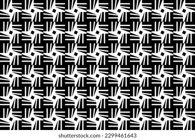 Abstract black and white, monochrome pattern. Seamless, repeatable geometric pattern. Modern abstract design for wallpapers, covers, textile and other projects.