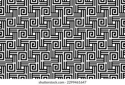 Abstract black and white, monochrome pattern. Seamless, repeatable geometric pattern. Modern abstract design for wallpapers, covers, textile and other projects.