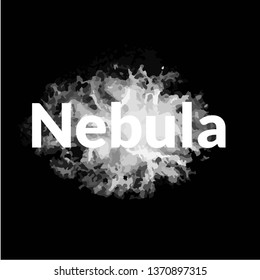 Abstract black and white nebula background