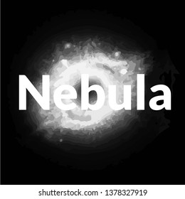 Abstract black and white nebula background