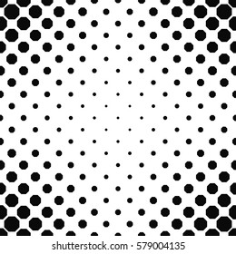 Abstract black and white octagon pattern background