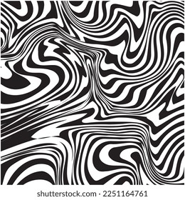 Resumen de fondo óptico blanco y negro, elementos geométricos y formas dinámicas. estilo mínimo y líneas onduladas,Diseño de ilustraciones vectoriales e ideas creativas.

