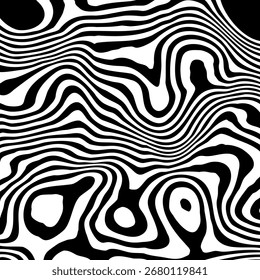 Abstract black and white optical illusion. Eps 10