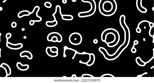 Abstract black and white organic pattern created using a computer generative algorithm called reaction-diffusion.