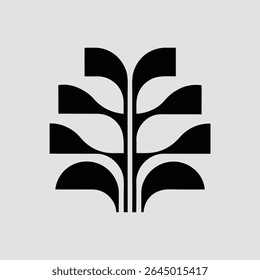 Abstract black and white organic shape transparent background design