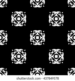 Abstract black and white ornament for wallpapers and background.
