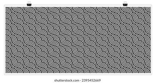 Abstract black and white overlapping patterns for decoration  banner design. Vector illustration.