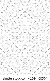 Abstract black and white painted kaleidoscopic background. Futuristic psychedelic hypnotic grunge backdrop pattern with texture. Ethnic floral ornamental mandala. Vintage geometric vector overlay