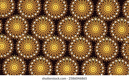 Abstract Black White Painted Kaleidoscopic Background