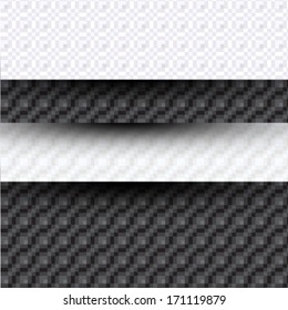 Abstract black and white panels with space for text. 3D background with pattern.