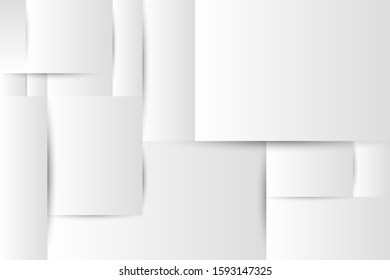 Abstract black and white paper layer background.