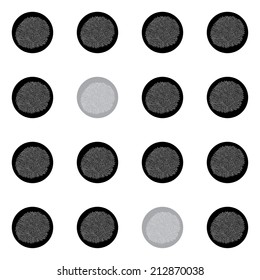Abstract black and white  pattern with circles. Vintage abstract pattern. Vector background. 