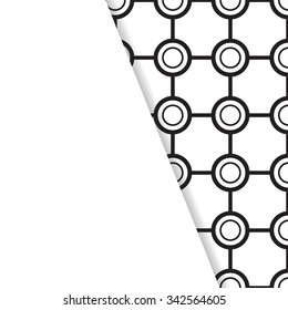 Abstract black and white pattern from circles. Vector illustration