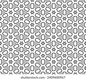 Abstract black and white pattern with clean lines and geometric shapes.