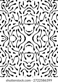 Modelo blanco y negro abstracto para la tela y el embalaje 