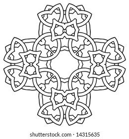 Abstract  black and white pattern - graphic illustration