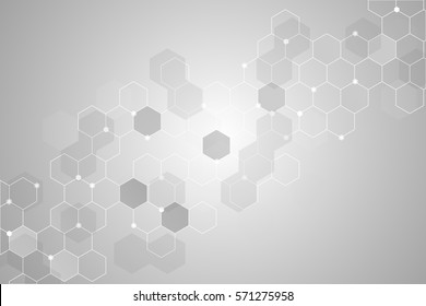 
Abstract black and white pattern of hexagons. Vector graphics