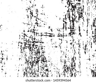 Abstract black and white pattern. Monochrome vector texture. Background of cracks, scuffs, chips, stains, ink spots