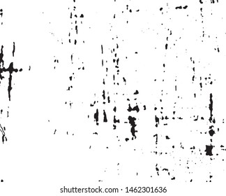 Abstract black and white pattern. Monochrome vector texture. Background of cracks, scuffs, chips, stains, ink spots