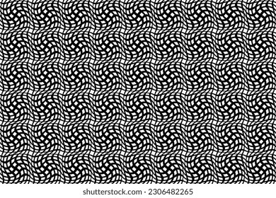 Resumen del patrón blanco y negro. Elemento de diseño gráfico de patrones de mosaico monocromo.