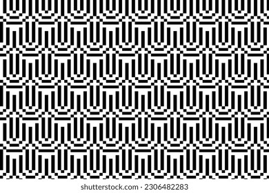 Abstract black and white pattern. Monochrome mosaic pattern graphic design element.