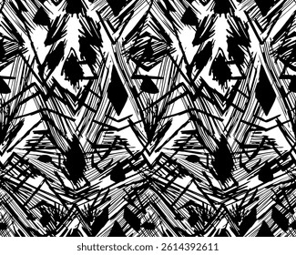 abstract black and white pattern on white background