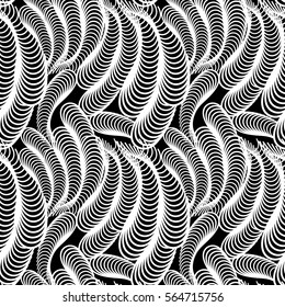 Abstract black and white pattern. Seamless guilloche background for diploma and certificate. Vector clip art.
