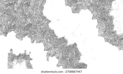 Abstractas patrón en blanco y negro con líneas de remolino que crean una sensación texturizada y orgánica.