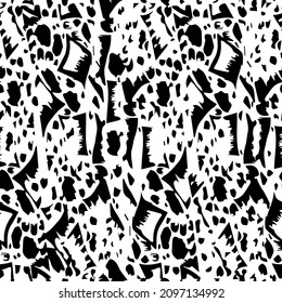 Abstract black and white pattern. Vector graphics. Suitable for fabric, background, wallpaper, paper. 