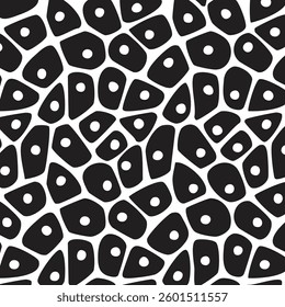 Abstract black and white pebble seamless pattern texture. seamless pattern featuring textured black stone surface with irregular shapes and white veins, creating natural and rugged appearance
