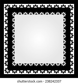 Abstract black and white picture frame