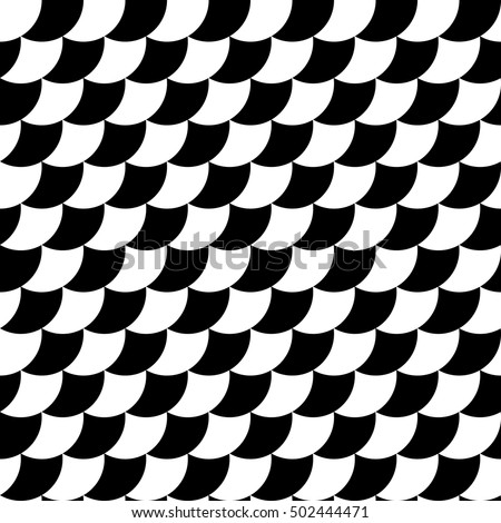Abstract black and white pieces. Vector.