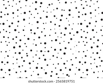 Abstract black and white polka dot pattern background