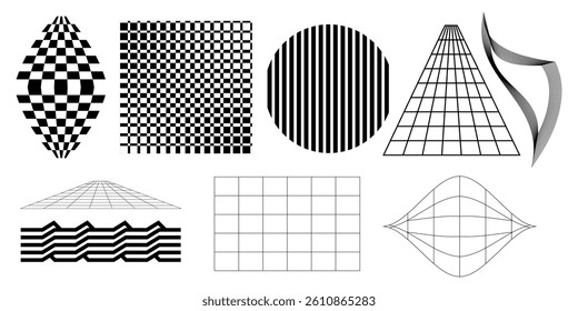 abstract black white polygon shape, geometric pattern texture background, triangular and swirl illustration, line art