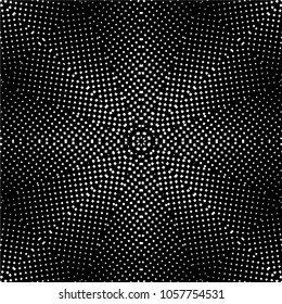 Abstract black and white  psychedelic kaleidoscopic seamless pattern.vector