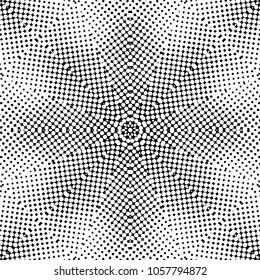 Abstract black and white  psychedelic kaleidoscopic seamless pattern.vector
