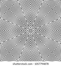 Abstract black and white  psychedelic kaleidoscopic seamless pattern.vector