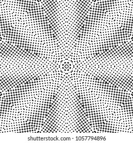 Abstract black and white  psychedelic kaleidoscopic seamless pattern.vector